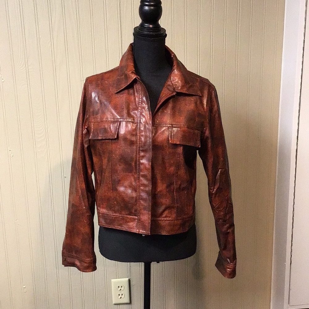 Fu Da Sport Faux Leather Jacket